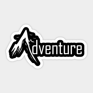 Logo Mountain Adventure On Camping Sticker